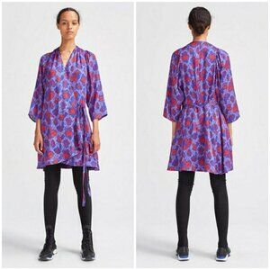 💕RODEBJER💕 Milia Wrap Dress ~ Deep Sea Blue Small S